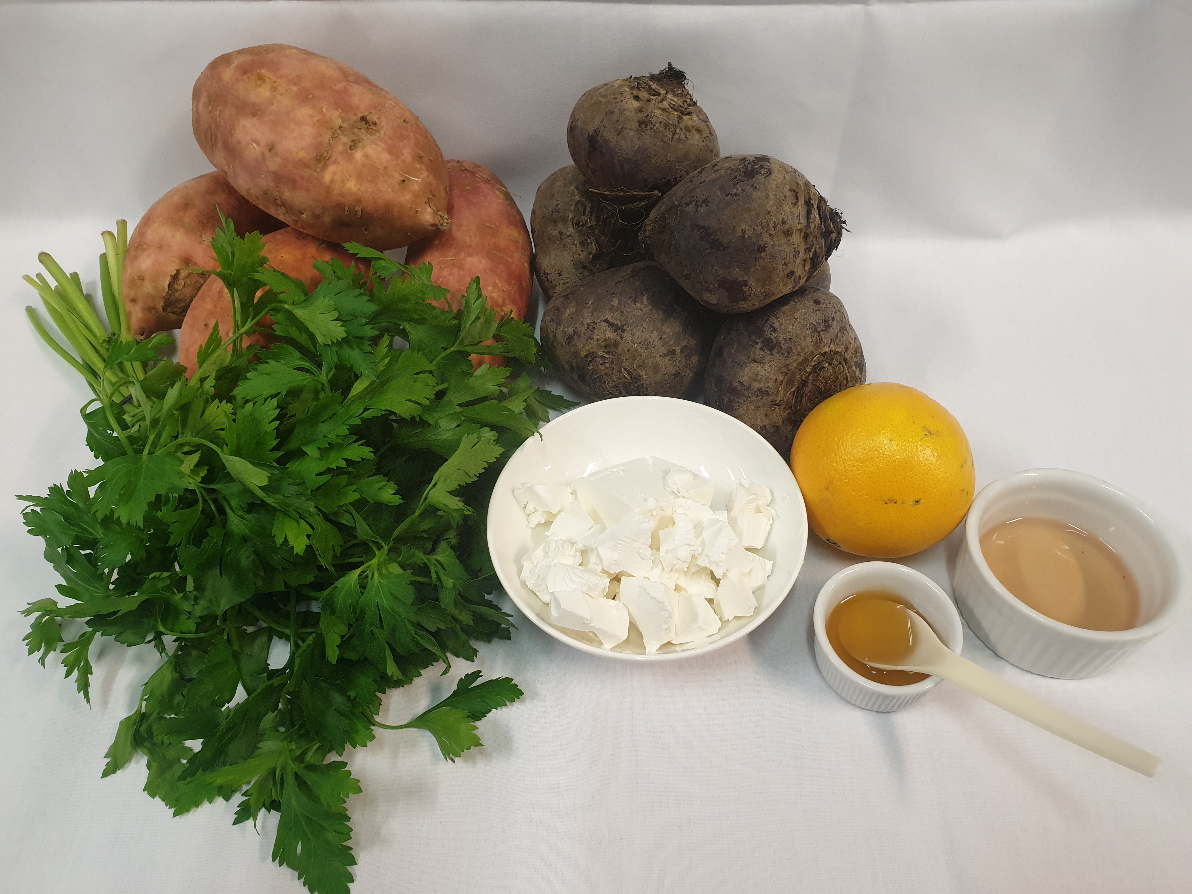 Beetroot and Sweet Potato Salad Ingredients