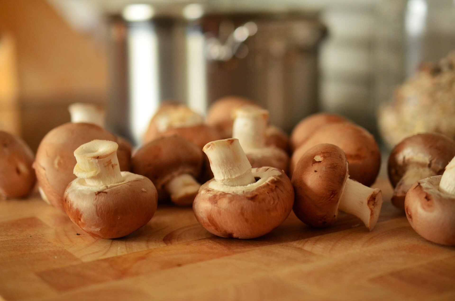 Food Wood Kitchen Cutting Boardwith mushrooms
