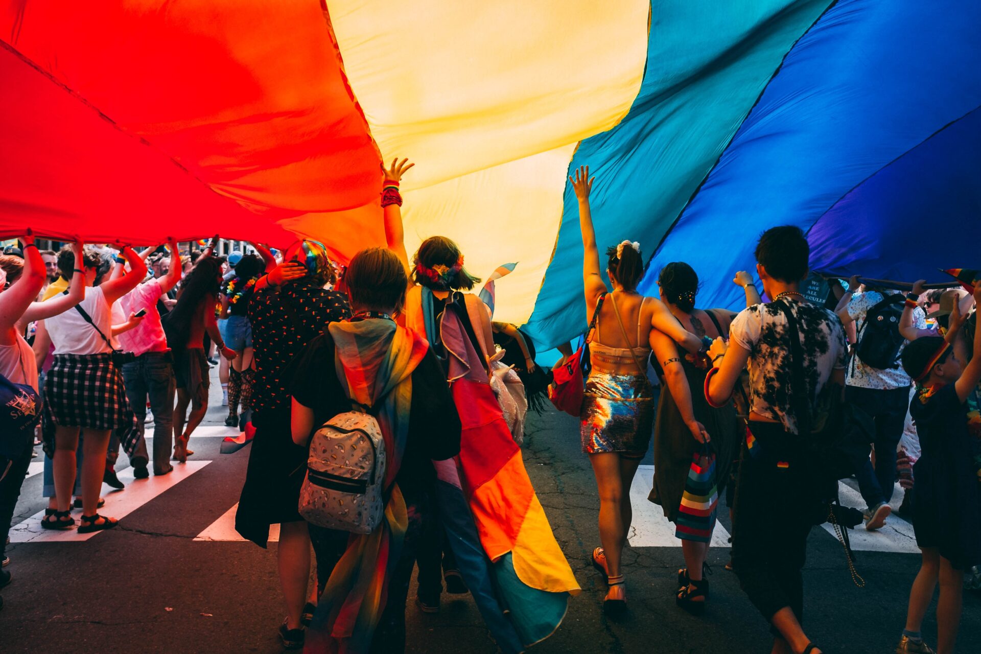image of people protesting at a pride event