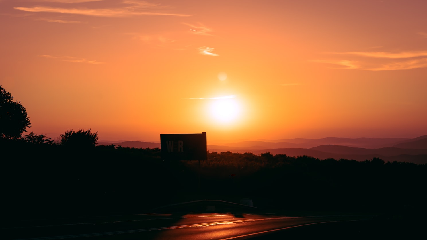 Red and orange sunset